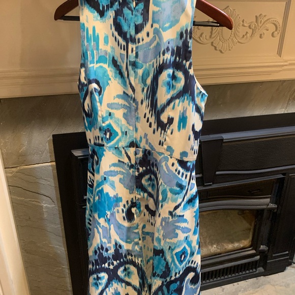 Blue /white summery aline dress - Picture 4 of 8